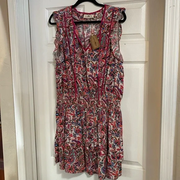 NATURAL LIFE Floral Mini Dress - Pink and Blue - Picture 2 of 6